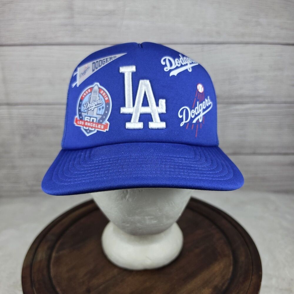 Mitchell & Ness x MLB Overload Los Angeles Dodgers Trucker Snapback Cap Hat